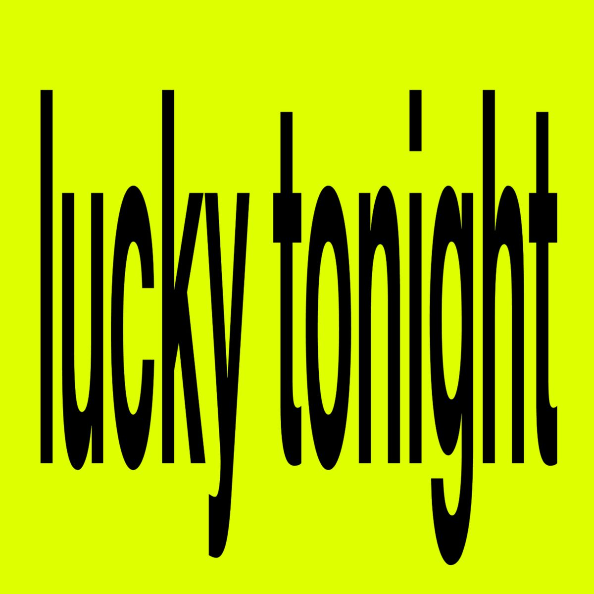 Cover art for lucky tonight