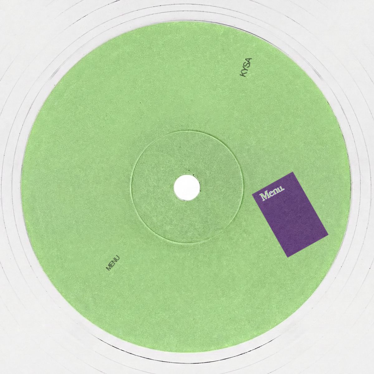 Cover art for menu