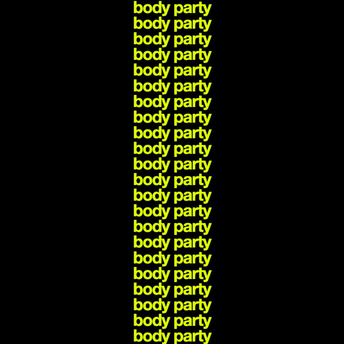Cover art for body party